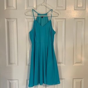 Express- light blue, fit and flare dress